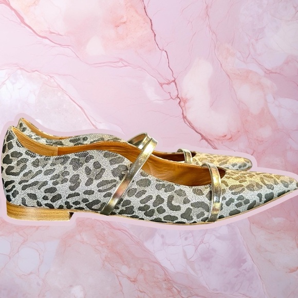 Malone Souliers ‘Maureen Flat 30’ in “Silver Leopard” Size 38.5 = US Size 8.5 - Picture 9 of 15